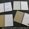 Notizbuch, DIN A5, Kunst halt, Recycling Upcycling, Innenseiten aus Briefumschlägen geschnitten, Spiralbuch Bild 5