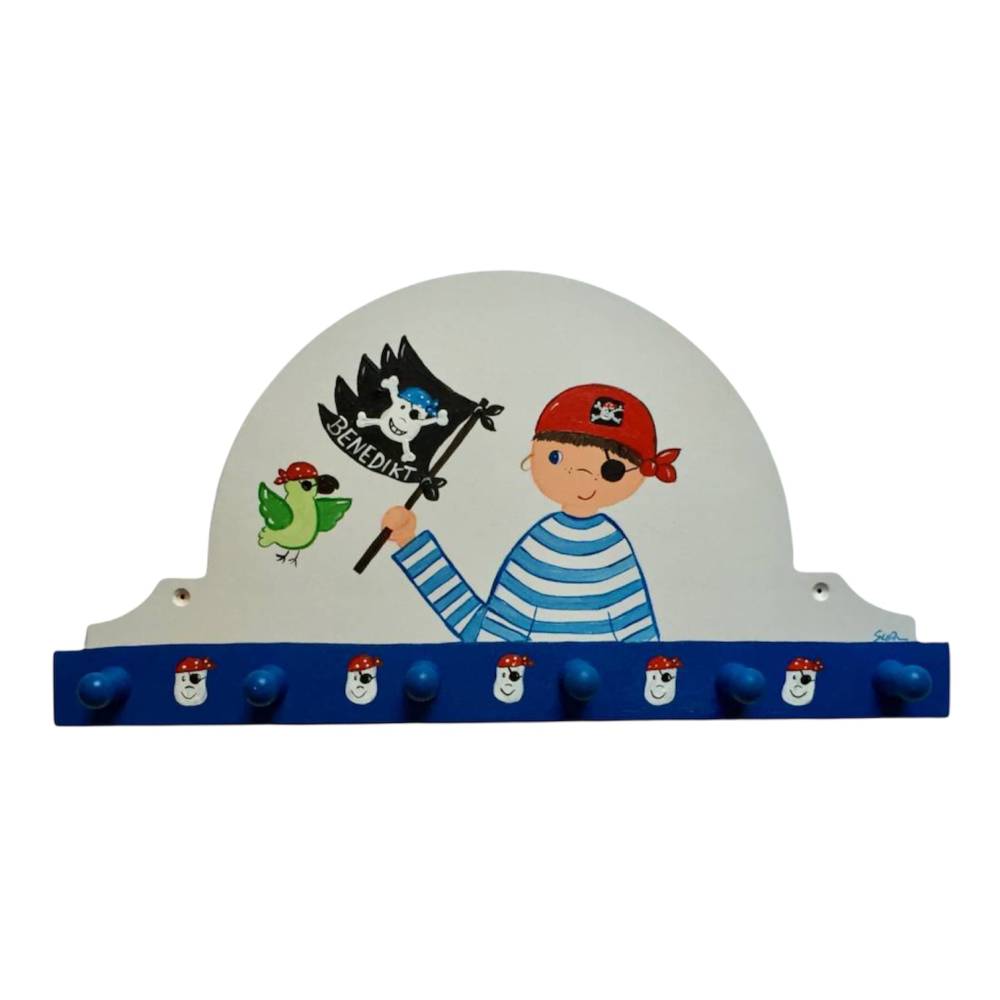 Kindergarderobe "Kleiner Pirat “ Garderobe Kinderzimmer Bild 1