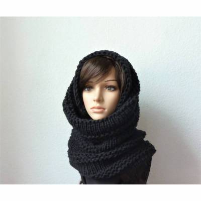 Schlauchschal,Hoodie   Natascha   Black