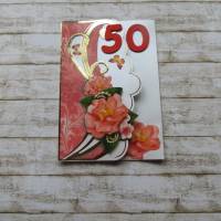 Geburtstagskarte 50. Geburtstag, runder Geburtstag, goldene Hochzeit Bild 1