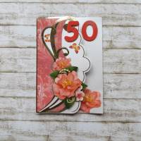 Geburtstagskarte 50. Geburtstag, runder Geburtstag, goldene Hochzeit Bild 2