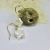 Perlen-Ohrringe Sterne, weiße sehr zarte Ohrhänger mit gold Bild 6