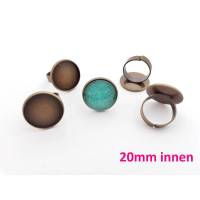 Ring Rohling für 20mm Cabochon, bronze Bild 1
