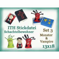 ITH Stickdatei Monster & Vampire 13x18 Bild 1