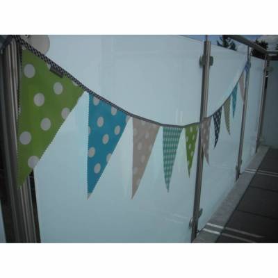 Wimpelkette aus Wachstuch • Wimpelkette Outdoor • Aqua • ab 100cm •