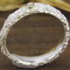 Schmaler Ring aus Silber 925/- mit Brillant, Zerknittert 3-4 mm Bild 3