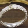 Schmaler Ring aus Silber 925/- mit Brillant, Zerknittert 3-4 mm Bild 4