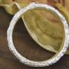 Schmaler Ring aus Silber 925/- mit Brillant, Zerknittert 3-4 mm Bild 6