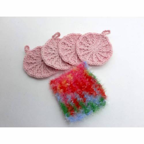 Abschminkpats Kosmetikpads waschbar Set hellrosa 