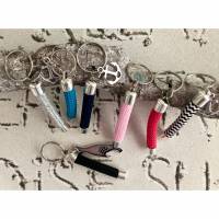 Taschenanhänger oder Schlüsselanhänger aus Segelseil mit Anker in unterschiedlichen Farben Bild 1