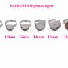 Ring Fassung Edelstahl für Cabochon 12mm, silbern Ringfassung Ringrohling Cabochonring Material (R69) Bild 2