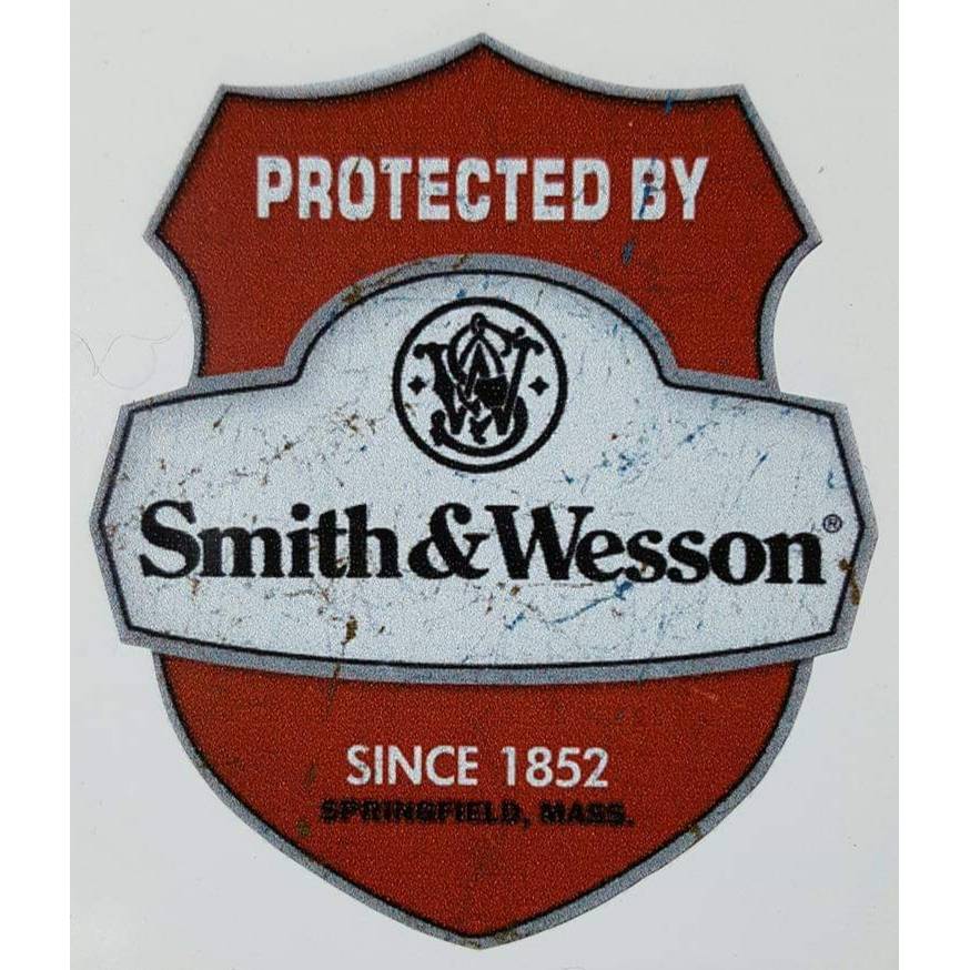 Smith & Wesson, Vintage Sticker, Autoaufkleber, mehrfarbig Bild 1