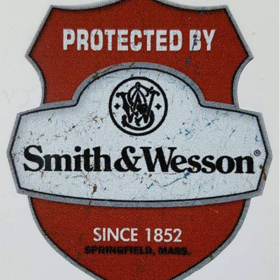 Smith & Wesson, Vintage Sticker, Autoaufkleber, mehrfarbig