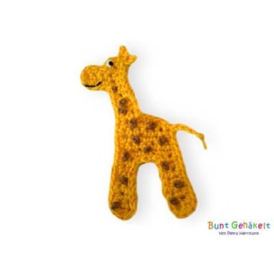 Giraffe Häkelapplikation Aufnäher Applikation Giraffenapplikation gehäkelte Giraffe