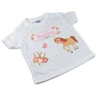 T-Shirt, Kinder T-Shirt mit Namen, Mädchen, Motiv Pony Bild 1