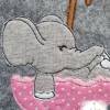 U-Hefthülle Elefant mit Regenschirm rosa mit Namen und Datum Bild 3