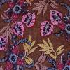 Jersey Viskose Batik Ethno braun mit Blumen Afrika 50 cm x 145 cm Nähen Stoff Bild 3