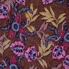 Jersey Viskose Batik Ethno braun mit Blumen Afrika 50 cm x 145 cm Nähen Stoff Bild 4