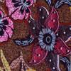Jersey Viskose Batik Ethno braun mit Blumen Afrika 50 cm x 145 cm Nähen Stoff Bild 5