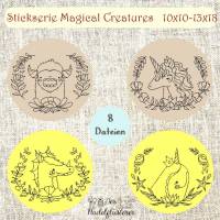 Digitale Stickserie Magical Creatures 10x10 - 13x18 cm (4x4 - 5x7") Stickrahmen Bild 1