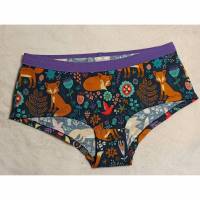 MoodySous Damen-Hipster Unterhose "Foxy" Füchse Fuchs Blumen Vögel aus Jersey Größen 34-44 Bild 1