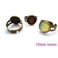 Ring Rohling für Cabochon 12mm, bronze Bild 1