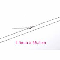 1,5mm Kugelkette Halskette 66,5cm lang inkl. Verschluss, Halskette Bild 1