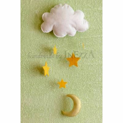 Baby Mobile Mond Sterne Wolken Kinderzimmer Geschenk