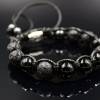 Herren Edelsteinen Armband aus Lava Hämatit und Achat mit Knotenverschluss, Makramee Armband, 10 mm Bild 2