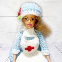 Krankenschwester, Schwester mit Maske und Haube , blaues Kleid, Klorollenhut, Klopapierhut Bild 6