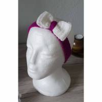 Haarband  gehäkelt lila mit Schleife 53cm-57cm  Kinder Damen  amigoll9 Handmade Bild 1