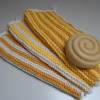 Waschlappen gestrickt aus Baumwolle 3 Stück *gelb* von friess-design Bild 2