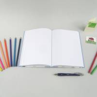 Hardcover Notizbuch, Vögelchen, türkis, DIN A5, 100 Blatt Fadenheftung Recyclingpapier Bild 4