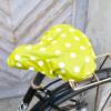 Fahrradsattelbezug, Sattelschoner, oliv mit großen Punkten, wasserabweisend Bild 4