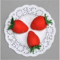 Erdbeeren - handgefilzt süße Früchte im 3-er Set Bild 1