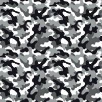 Baumwolldruck Camouflage Tarnfleck weiß grau schwarz für Stoffmasken für Jungs und Männer Bild 1