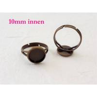 Ring Fassung für Cabochon 10mm, bronze Bild 1