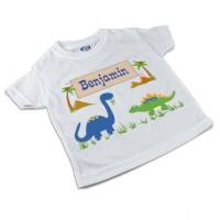 T-Shirt, Kinder T-Shirt mit Namen, Jungen, Motiv Dinosaurier Bild 1