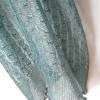 Elegantes Umschlagtuch aus Mohair in Grau-Petrol/Teal mit dezentem Glanz, festlicher Damen-Schal gestrickt Bild 3