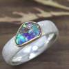 Ring aus Silber 925/- mit tropfenförmigen Opal Bild 4