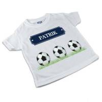 T-Shirt, Kinder T-Shirt mit Namen, Jungen, Motiv Fussball Bild 1
