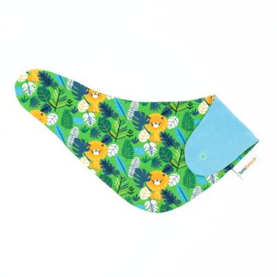 Tuch Babytuch Halstuch Dreieckstuch Wendehalstuch Sabberlatz Jungen "Kleiner Löwe im Dschungel" Geschenk Geburt