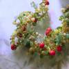 Wald Erdbeeren Häkelcollier Mittsommerkranz mit Jade und Aventurin  ---Neuanfertigung einer ähnlichen Kette auf Wunsch möglich--- Bild 10