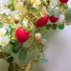 Wald Erdbeeren Häkelcollier Mittsommerkranz mit Jade und Aventurin  ---Neuanfertigung einer ähnlichen Kette auf Wunsch möglich--- Bild 7