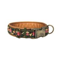 Hundehalsband »Camouflage Rose« mit echtem Leder unterlegt aus der Halsbandmanufaktur von dogs & paw Bild 2