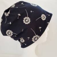 Beanie-Loop - gleichzeitig Mütze und Loop - für Damen, genäht aus Jersey in schwarz-weiß, von he-ART by helen hesse Bild 2