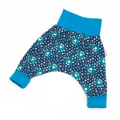 Baby Frühchen Jungen Mädchen Pumphose "Süßer LEO" in blau-türkis ab Gr. 38-40 Geschenk Geburt