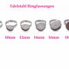 Ring Fassung Edelstahl für Cabochon 8mm, silbern Ringfassung Ringrohling Cabochonring Material (R71) Bild 2