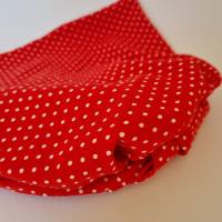 Beanie-Loop - gleichzeitig Mütze und Loop - für Damen, genäht aus Jersey in rot-weiß, von he-ART by helen hesse Bild 9