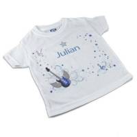 T-Shirt, Kinder T-Shirt mit Namen, Jungen, Motiv Rockstar blau Bild 1